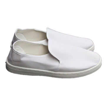 LN-1577104 ESD Canvas Shoes Antistatic White PVC Slipper Shoes